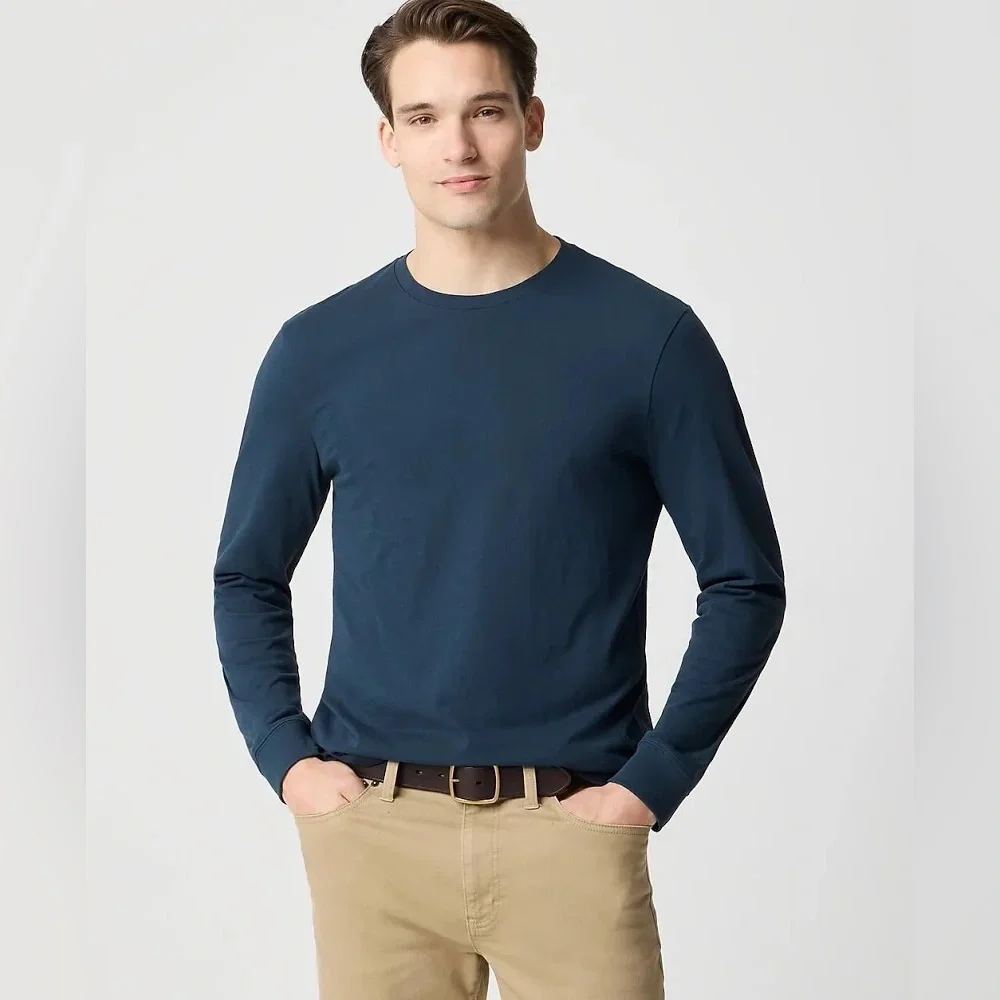 J. Crew Essential Long-Sleeve T-shirt Navy Men’s Medium